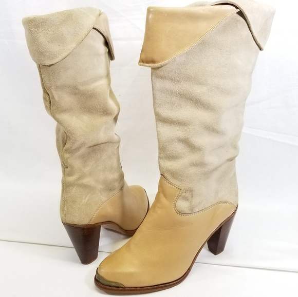 Zodiac Shoes - Vtg ZODIAC USA WOMEN'S 6.5M Leather & Suede Boots